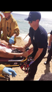 Sent along by Larry Ugale. A fisherman strike at Deer Creek, Malibu Coastline.