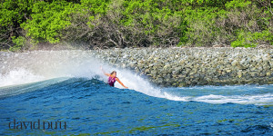 Donna surfing in Costa Rica. Betty Belts has had us on a global quest lately. I like what we find!